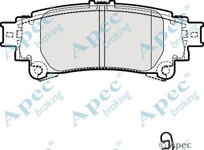 APEC BRAKING pad2008 -  Комплект тормозных колодок, дисковый тормоз